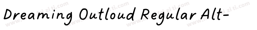 Dreaming Outloud Regular Alt字体转换